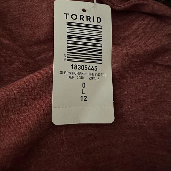 TORRID PUMPKIN SPICE LIFE SIGNATURE JERSEY CLASSIC FIT TEE - Picture 3 of 3